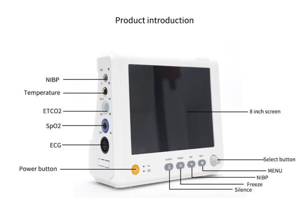 Monitor theo dõi bệnh nhân 5 thông số Yonker M8 - Model: M8 - Hãng: Yonker medical - Xuất Xứ: Trung Quốc